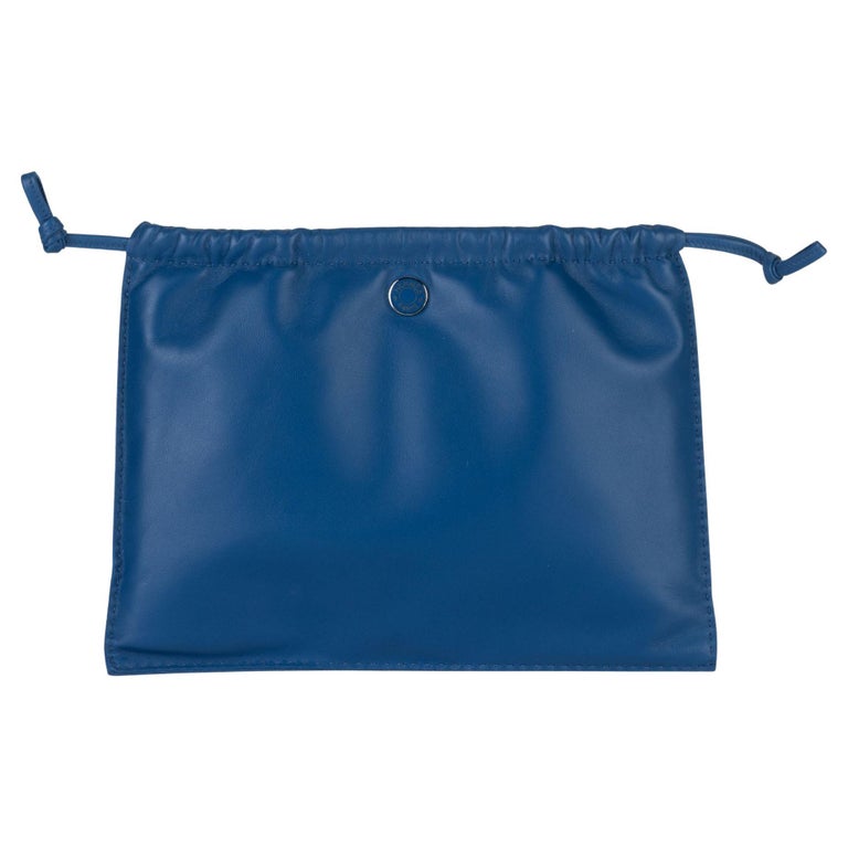 Hermès New In Box Pilo Pouch in Blue