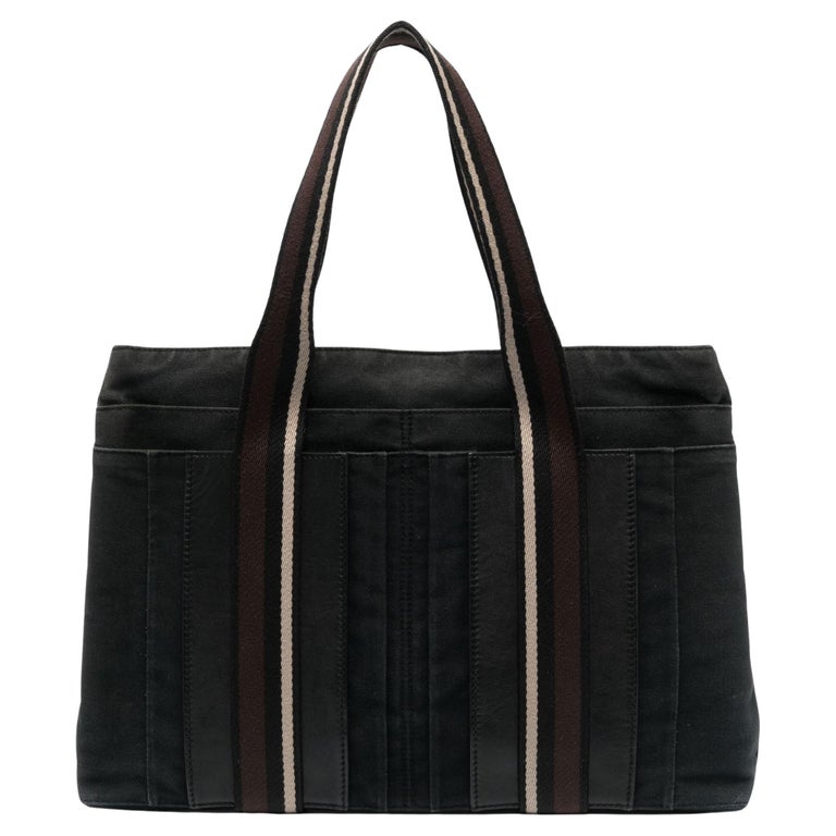 Hermes Troca Black Cotton Tote Bag