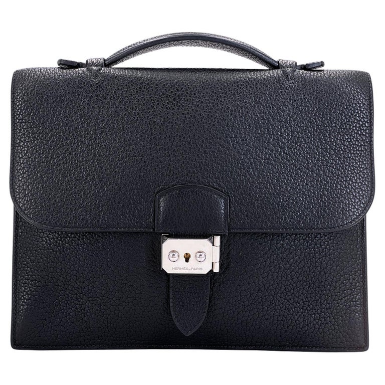 Hermès Fjord Sac a Depeche Mini Briefcase Bag 27 PHW 68802