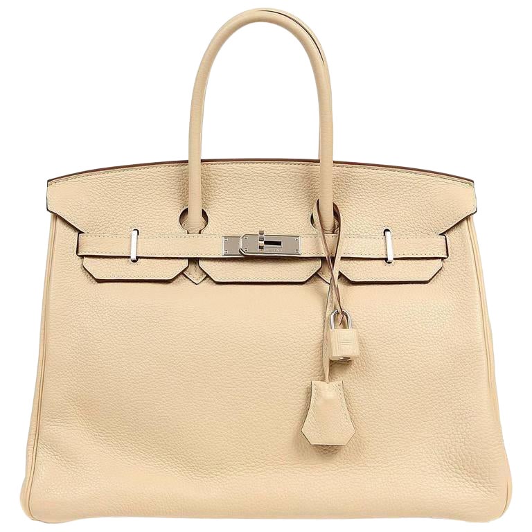 Hermès Birkin 35cm Parchment Togo Leather with Palladium Hardware