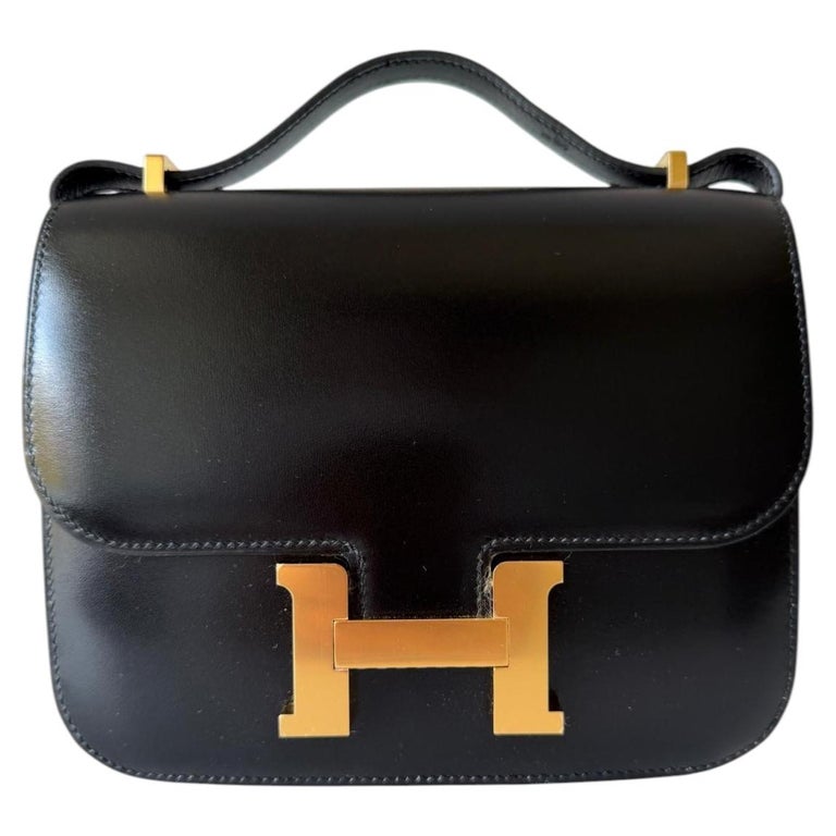 Hermès Constance Mini 18 Noir/Black Box Calf Gold Hardware