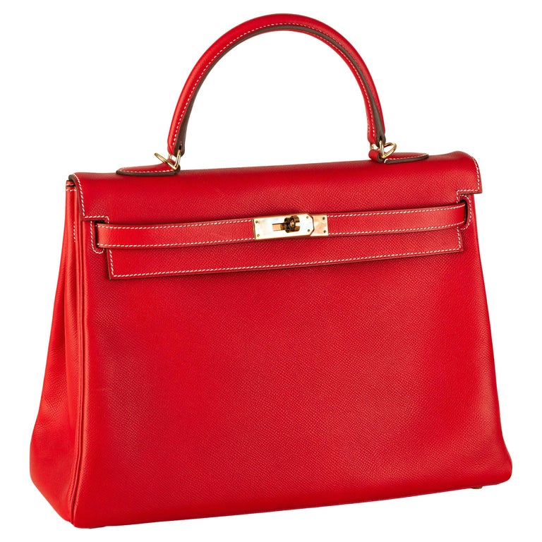 Hermès 2013 Kelly Bag Ruby Red Togo Leather 35cm Women's Handbag