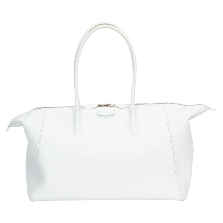 Hermes Epsom Paris Bombay White Bag