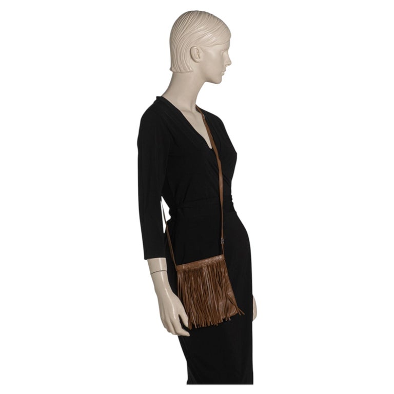 Hermès Brown Fringed Leather Crossbody