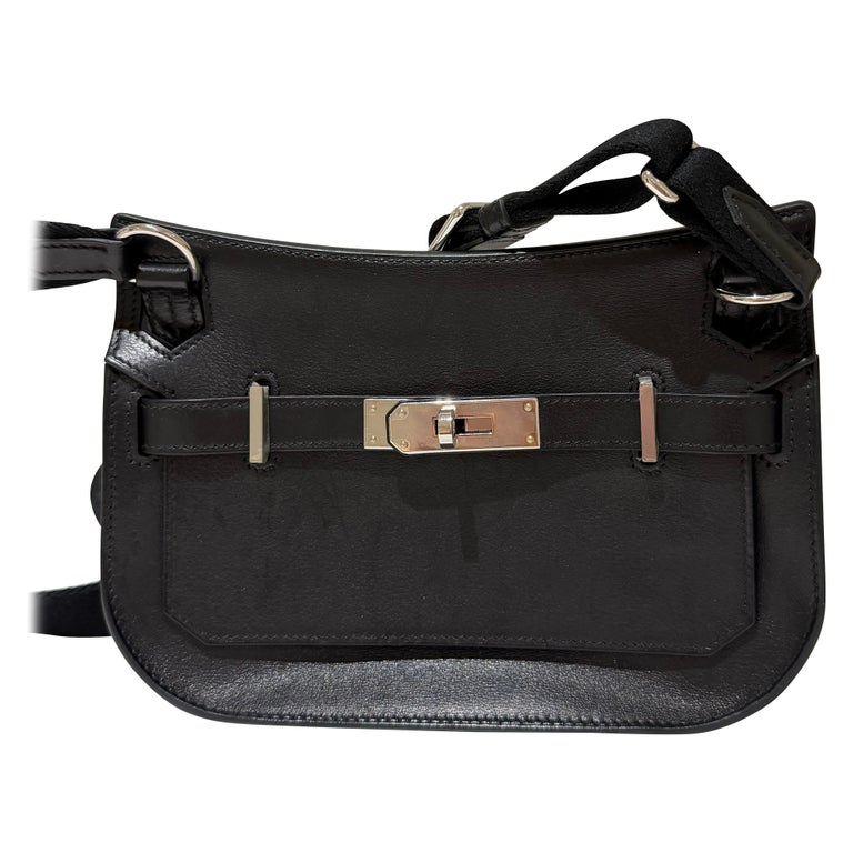 Hermes Jypsiere black mini bag