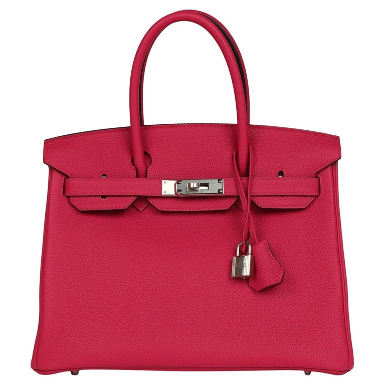 Hermes Birkin 30 Rose Extreme Togo Leather With Palladium Hardware Handbag