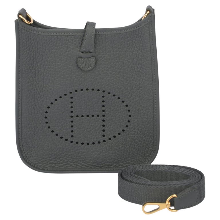 Hermes New Mini Evelyne Mangrove Gold