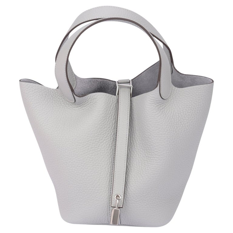 Hermès New Pearl Grey Picotin 18 Togo