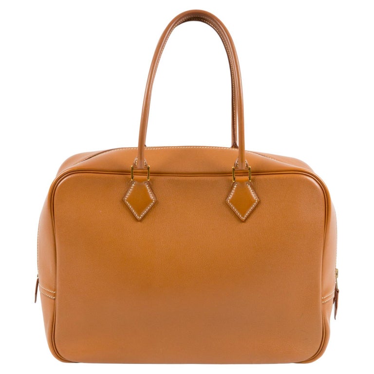 Hermes Gold Gulliver Leather Plume 32 Hand Bag