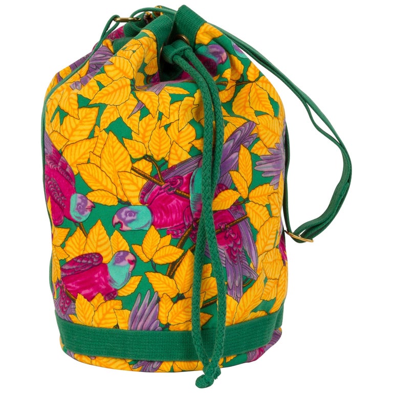 Hermès Yellow Parrots Bucket Bag