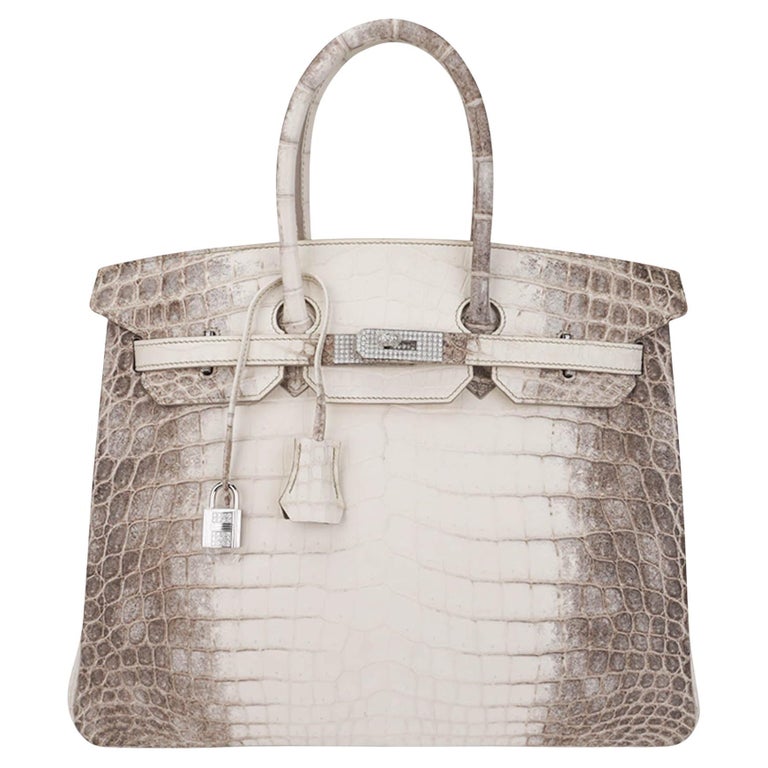 Hermes Birkin 35 Diamond Blanc Himalaya Matte Crocodile Limited Edition Bag