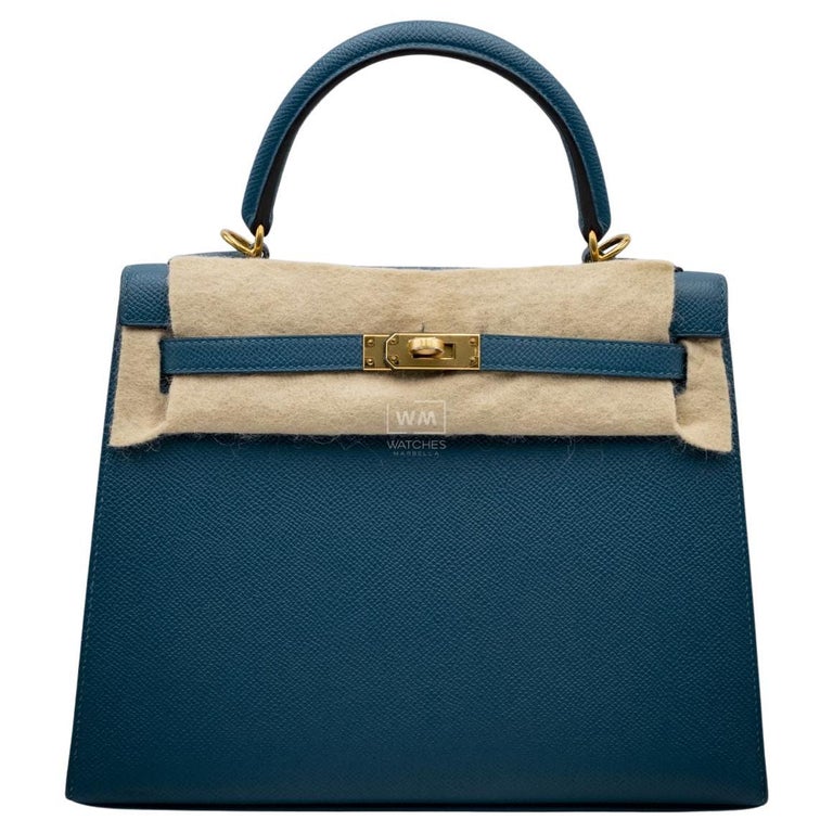 Hermès Kelly 25 Sellier Black Epsom Leather Gold Hardware Handbag