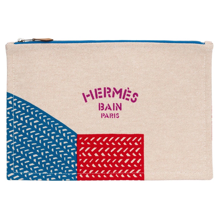 Hermès New Fish Toile Pochette Unisex