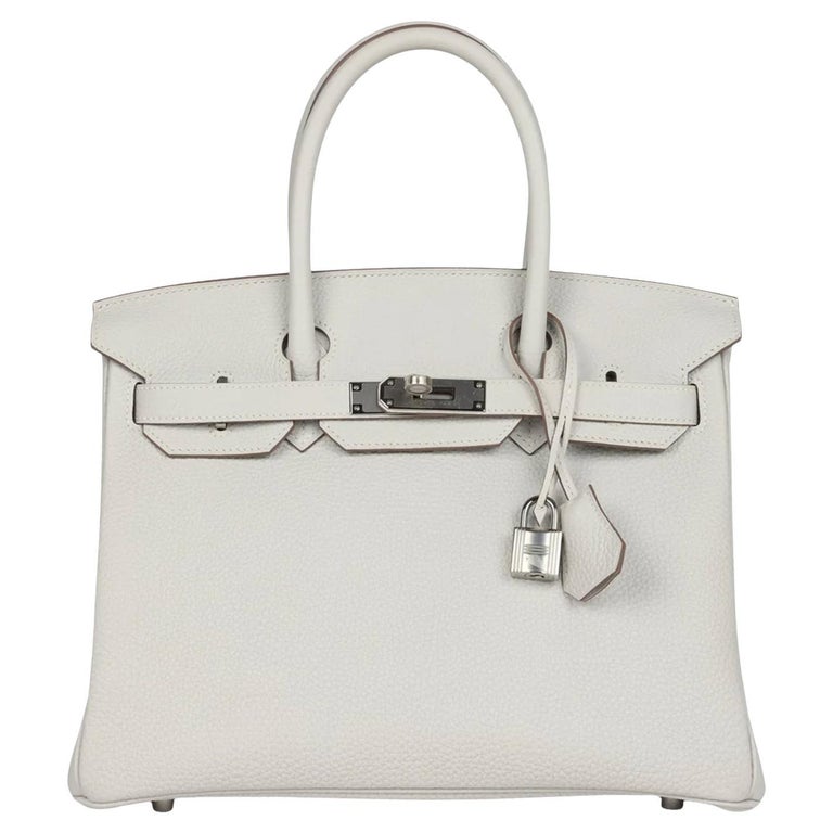 Hermès Birkin 30 Gris Pale Togo Leather With Palladium Hardware Handbag