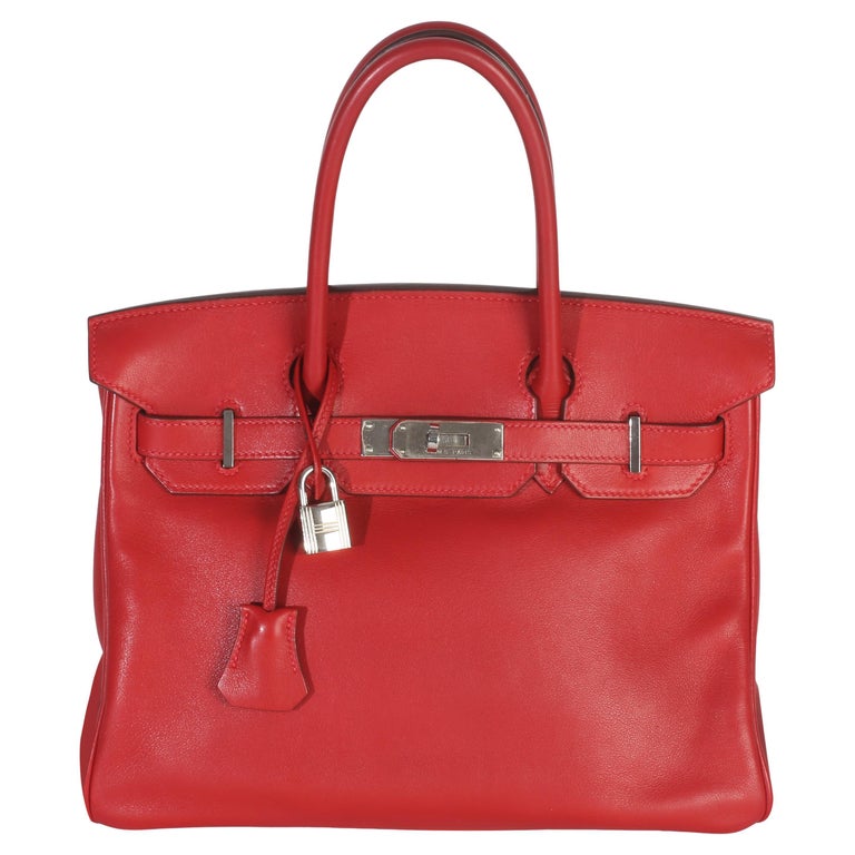 Hermès Rouge Casaque Swift Birkin 30 PHW