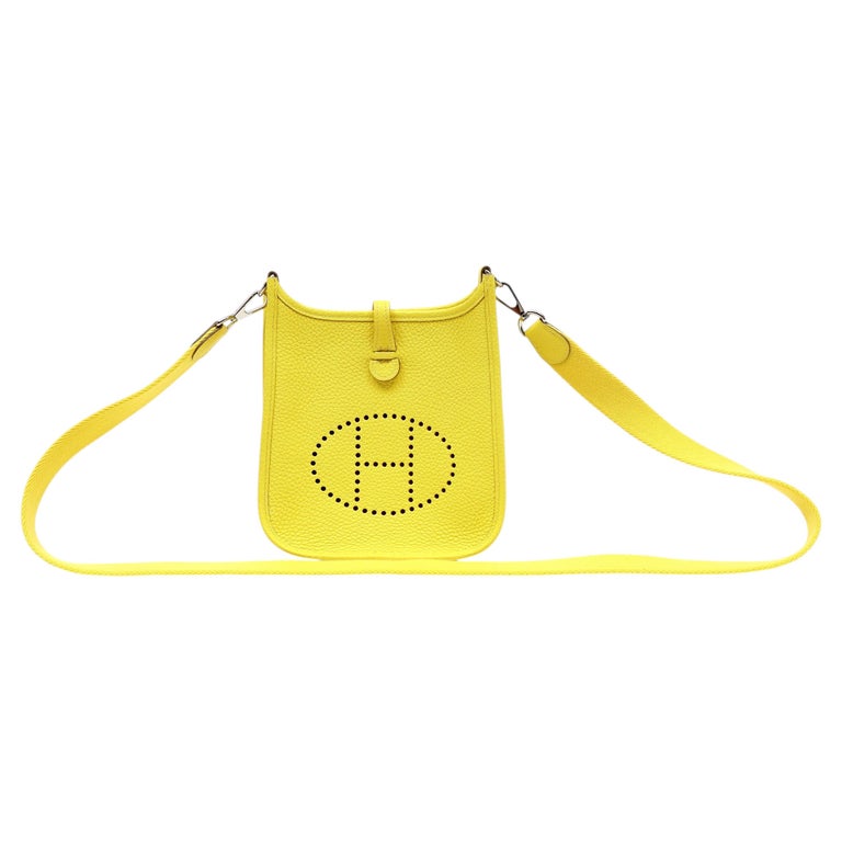 Hermes Evelyne TPM Lime Taurillion Clemence Leather
