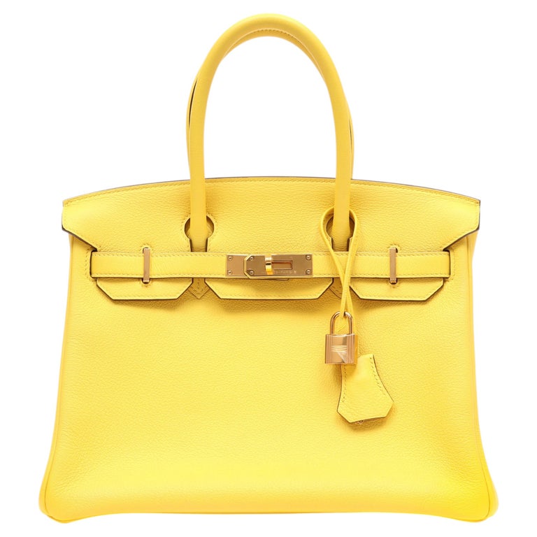 Hermès Birkin 30cm Jaune de Naples Novillo Leather w Gold Hardware