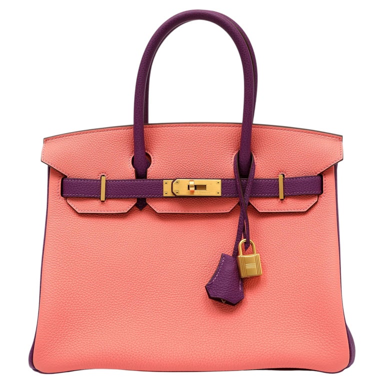 Hermès Special Order Birkin 30cm Pink Rose Lipstick Anemone Epsom w/Brushed Gold