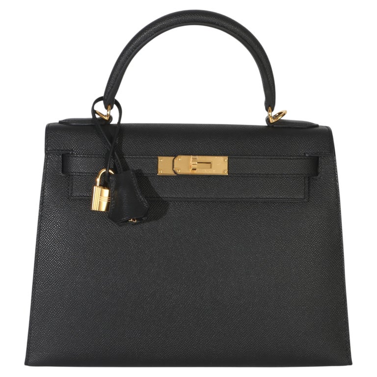 Hermès Black Epsom Sellier Kelly 28 PHW