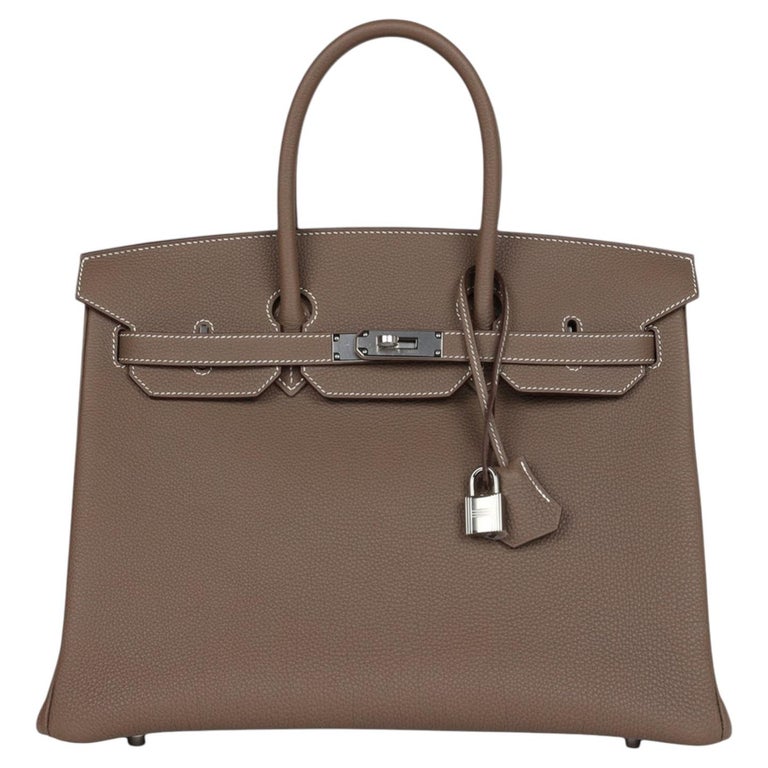 Hermès Birkin 35 Etoupe Togo Leather With Palladium Hardware Handbag