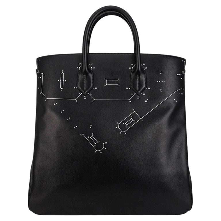 Hermes Connect the Dots Limited Edition HAC 40 Black Evergrain Leather