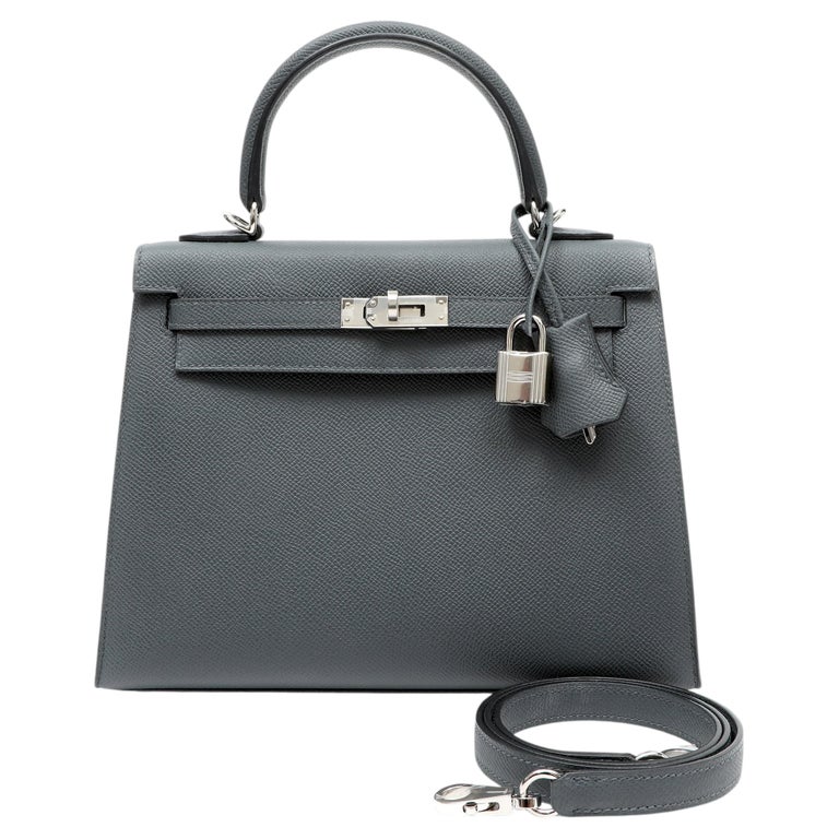 Hermès Kelly 25cm Sellier Gris Misty Epsom Leather w/Palladium Hardware