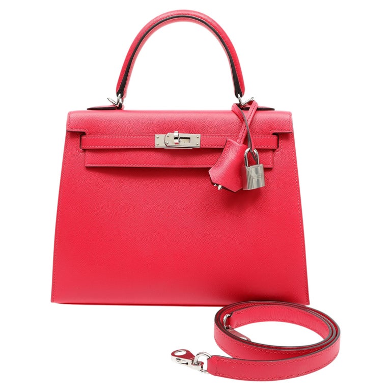 Hermès Kelly 25cm Rose Extreme Epsom Leather w/Palladium Hardware