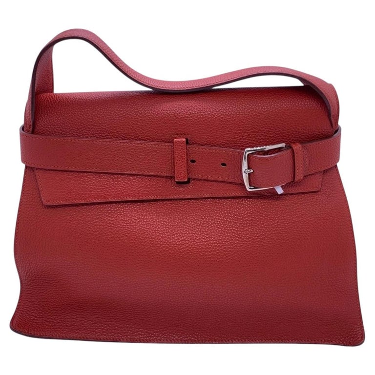 Hermès Rouge de Coeur S3 Leather Etribelt Top Handle Shoulder Bag PHW Stamp Q