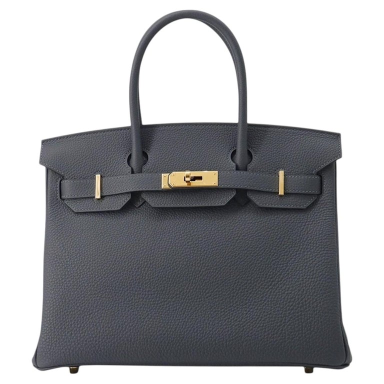 Hermes Birkin Size 30 Grimist Togo Leather With Gold Hardware Handbag