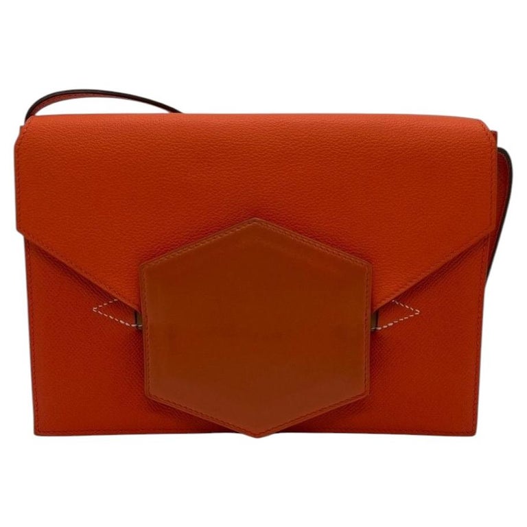 Hermes Faco Orange H Leather Casual Crossbody Bag X Stamp 2016