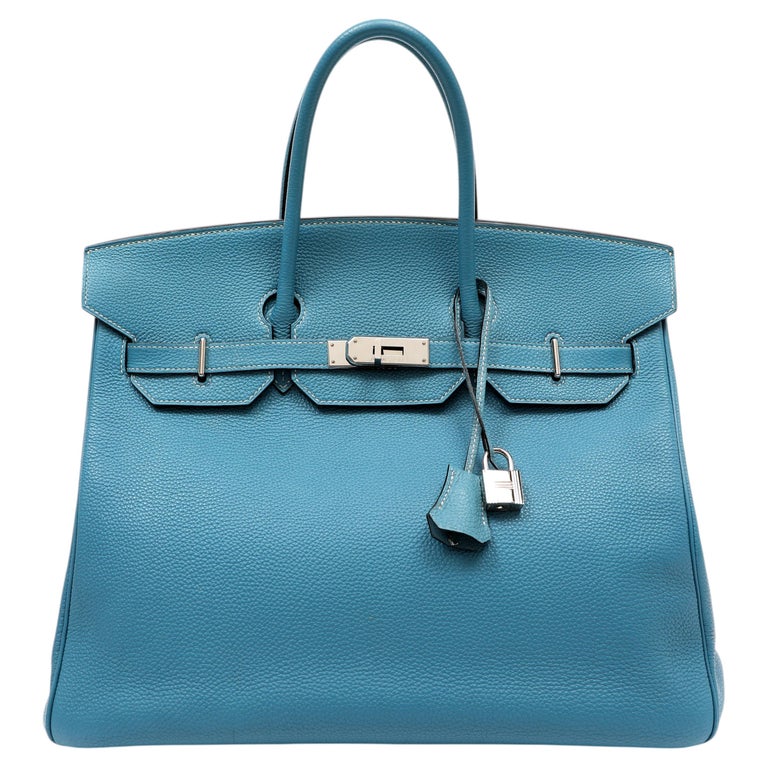 Hermès Birkin 40cm Togo Blue Jean w/ Palladium Hardware