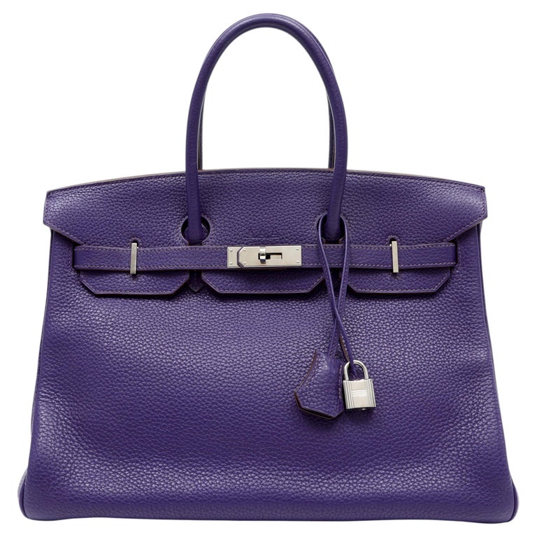 Hermès Birkin 35cm Purple Togo Leather w/Palladium Hardware