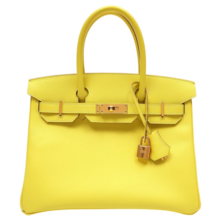 Hermès Birkin 30cm Lime Epsom Leather w Gold Hardware