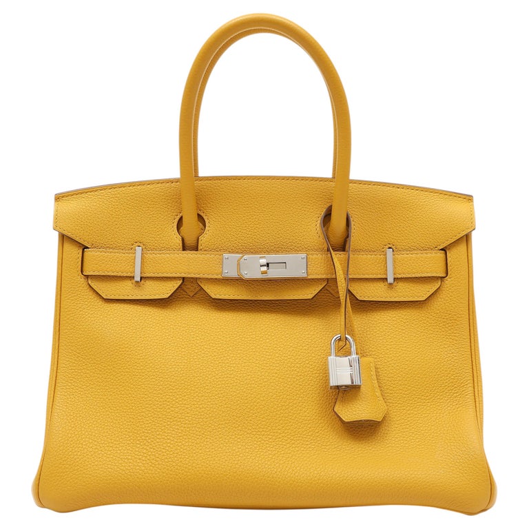 Hermès Birkin 30cm Moutarde Togo Leather w Palladium Hardware