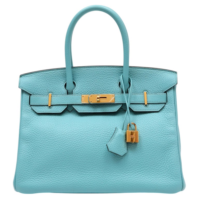 Hermès Birkin 30cm Bleu Atoll Togo w/Gold Hardware