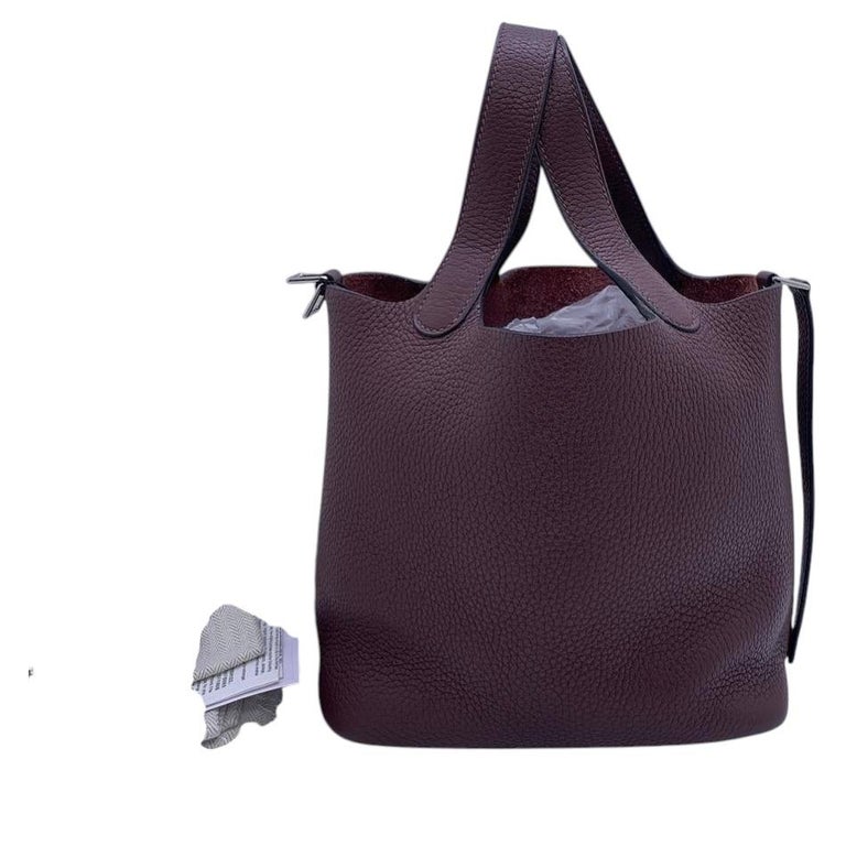 HERMES Picotin Lock 18 Havane Togo Leather Palladium HW Bag Stamp Y