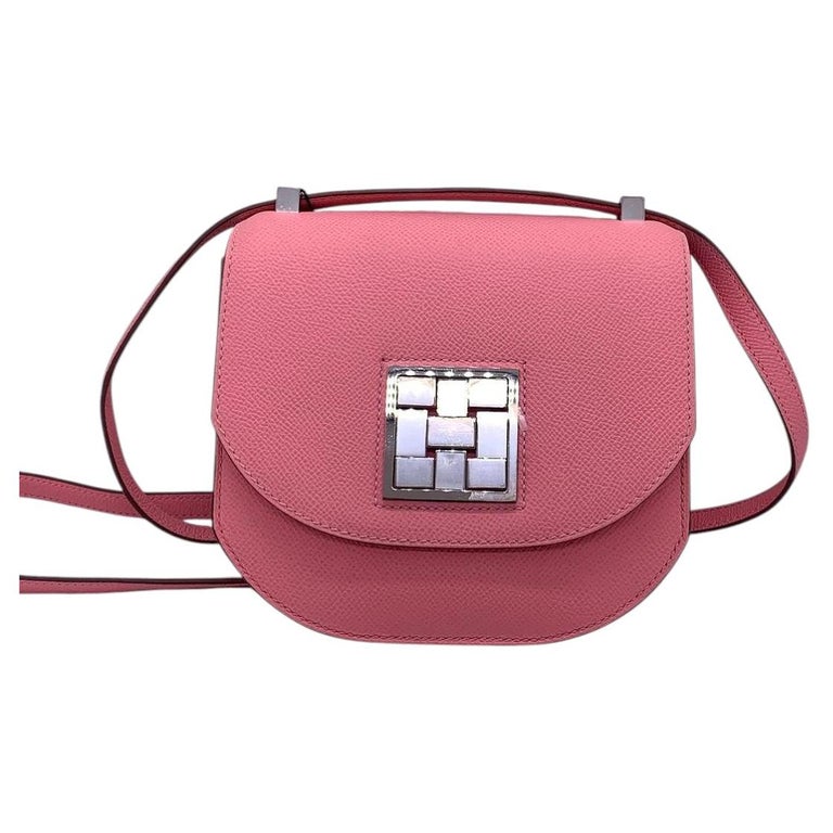 Hermes Mosaique au 24 Mini 17 Bag Pink Epsom Leather Stamp Y