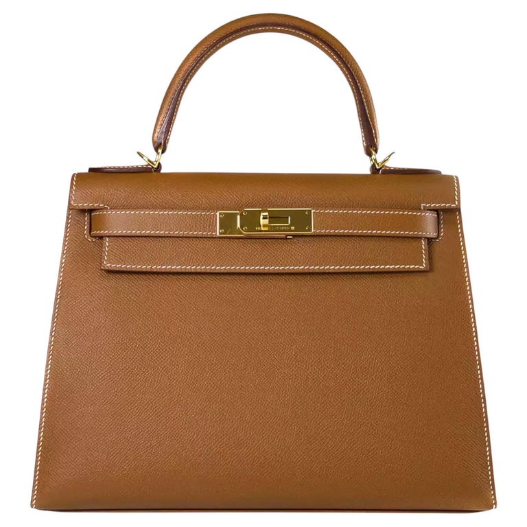 Hermès Kelly Sellier 28 Gold Epsom Leather With Gold Hardware