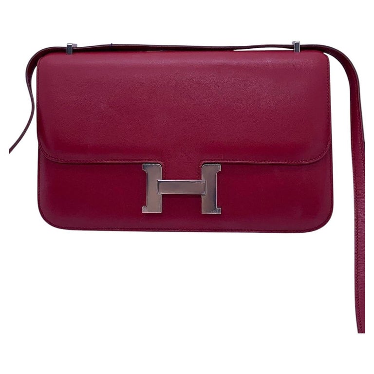 Hermes Constance Elan 25 Swift Leather Gemstone Red Stamp N Silver HW