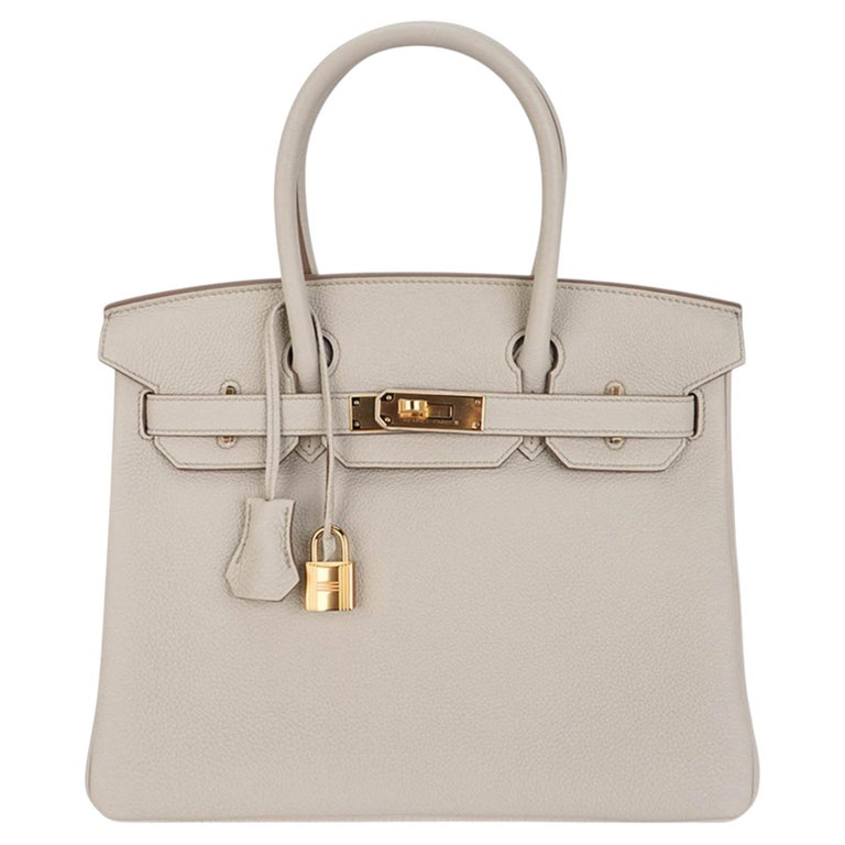 Hermes Birkin 30 Beton Bag Togo Leather Gold Hardware