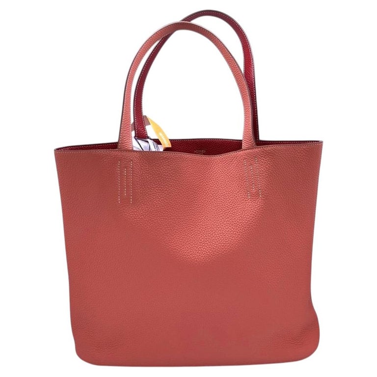 Hermes Double Sens 35 Reversible Tote Bag, P Square Stamp