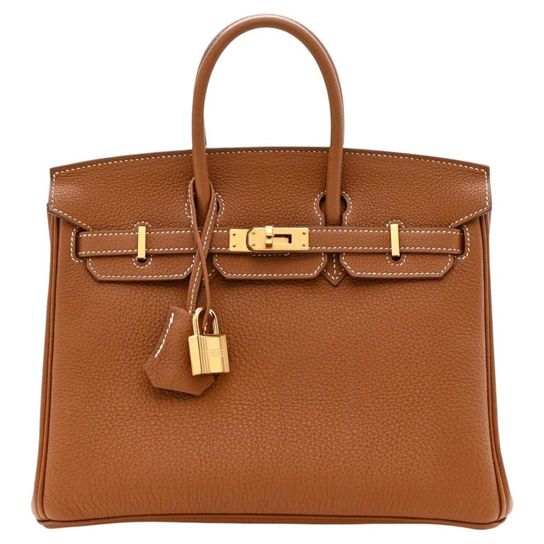 Hermes Birkin 25 Gold Togo Leather With Gold Hardware