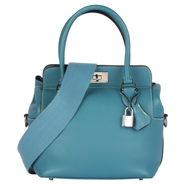 Hermès Blue Evercolor Leather Toolbox 20cm
