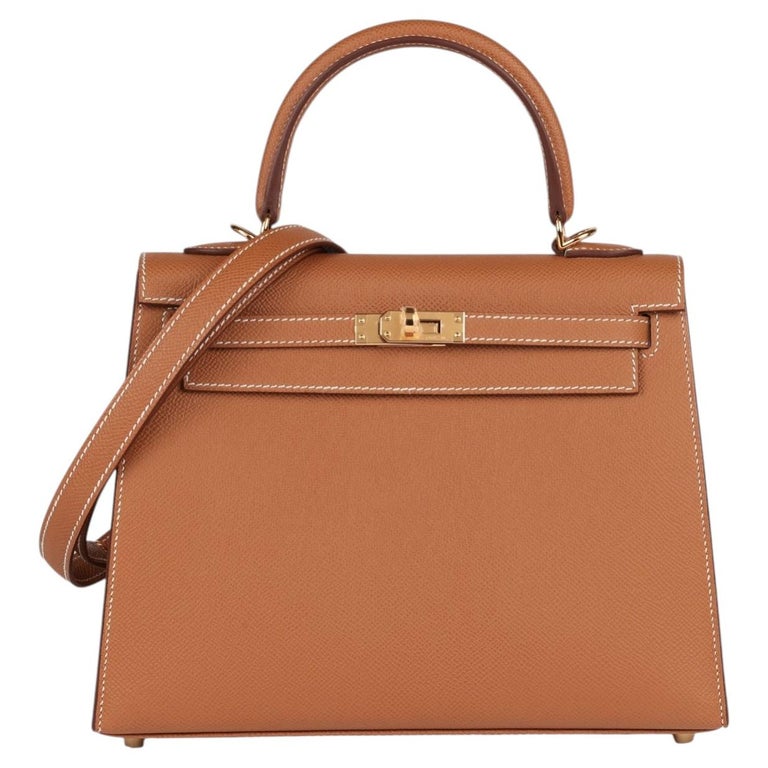 Hermès Gold Epsom Leather Kelly 25cm Sellier