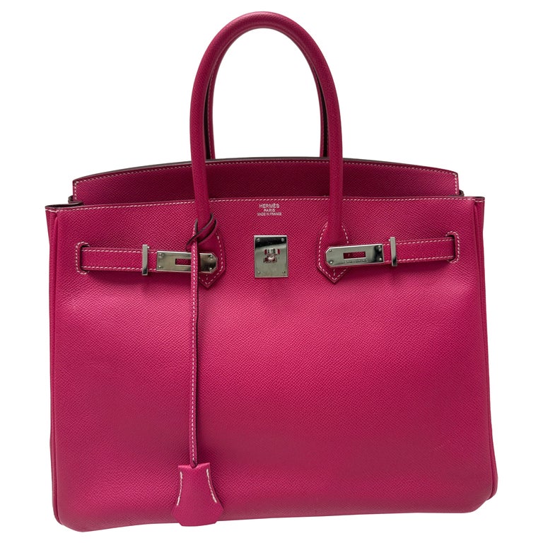Hermes Rose Tyrien Birkin 35 Bag