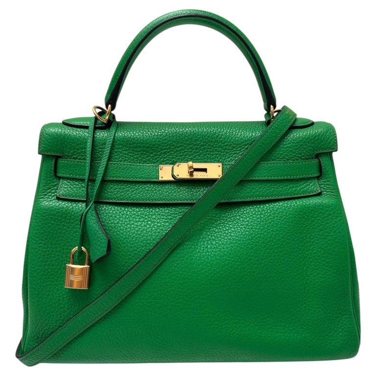 Hermes Bamboo Clemence Kelly 32 Bag