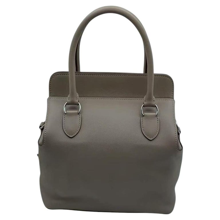 Hermès Toolbox 20 Grey Leather Top Handle Bag 2015