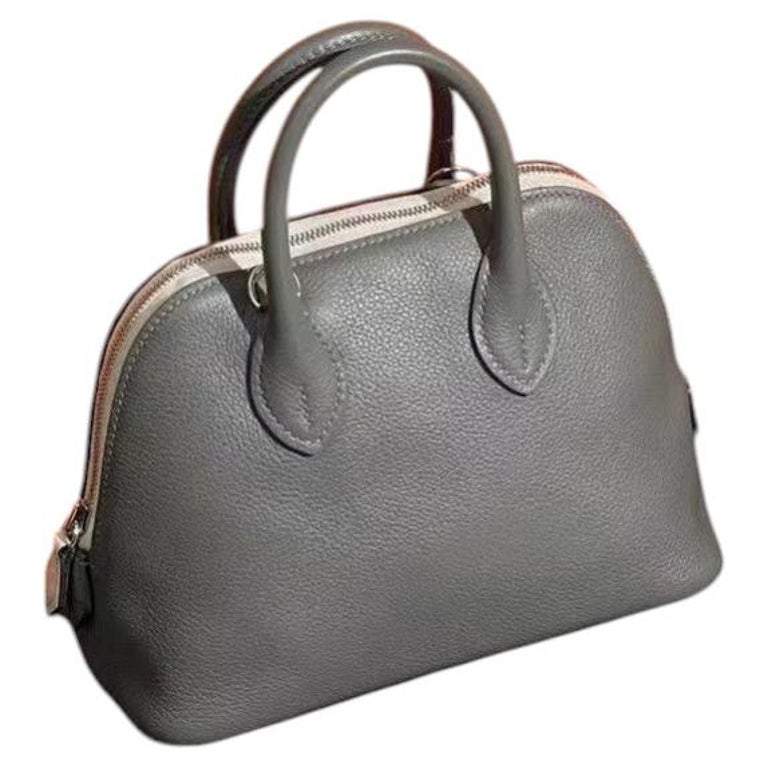 Hermès Limited Edition Bi-Color Gris Meyer and Beton Mini Bolide Full Set 2023