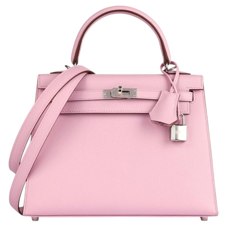 Hermès Mauve Sylvestre Epsom Leather Kelly 25cm Sellier