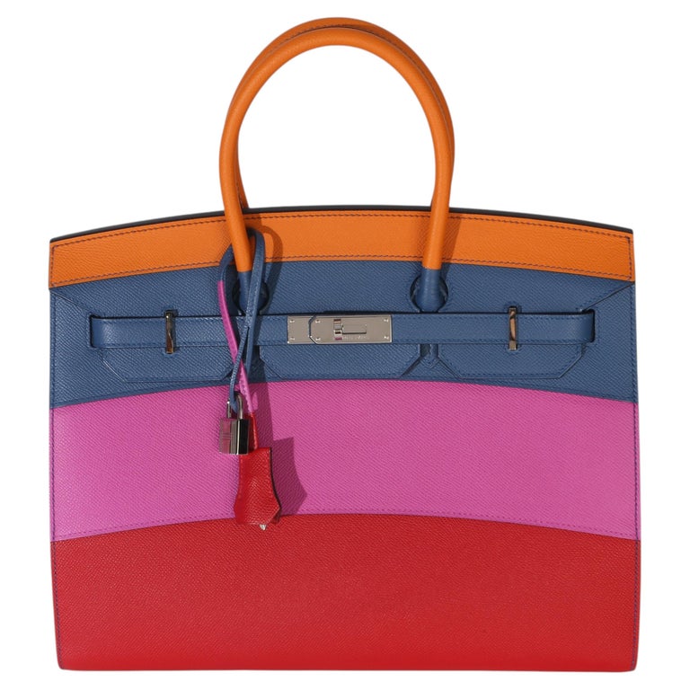 Hermès Abricot Agate Magnolia Rouge Casaque Epsom Sunset Sellier Birkin 35 PHW